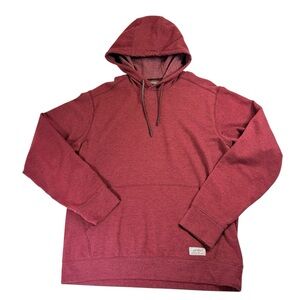 Eddie Bauer Pullover Hoodie Red Heather Fleece Size SzM